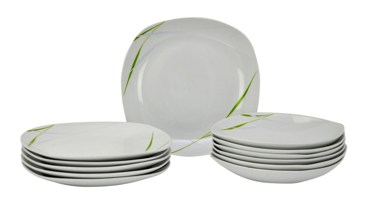 Kombiservice Aviva 62tlg. Weiß Mit Farbigem Dekor Für 6 Personen 6 Kombiservice Aviva 62tlg. Weiß Mit Farbigem Dekor Für 6 Personen - Image 4