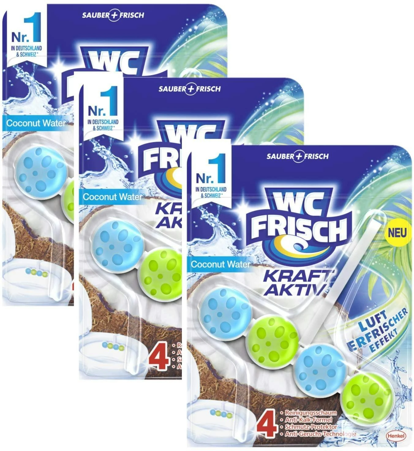 WC-Frisch Kraft Aktiv Duftspüler Coconut Water 10x50g WC Reiniger Reinigung 6 WC-Frisch Kraft Aktiv Duftspüler Coconut Water 10x50g WC Reiniger Reinigung - Image 4