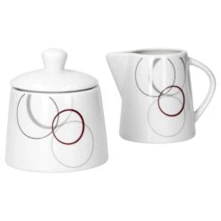 Kombiservice Palazzo 62tlg. - Weißes Porzellan Mit Kreise- Dekor In Grau Und Dunkelrot - Für 6 Personen 14 Kombiservice Palazzo 62tlg. - Weißes Porzellan Mit Kreise- Dekor In Grau Und Dunkelrot - Für 6 Personen -Küche Produkte Geschäft 0b9e2ad0 e55a 4bb0 a03a 6e96b445f5a8