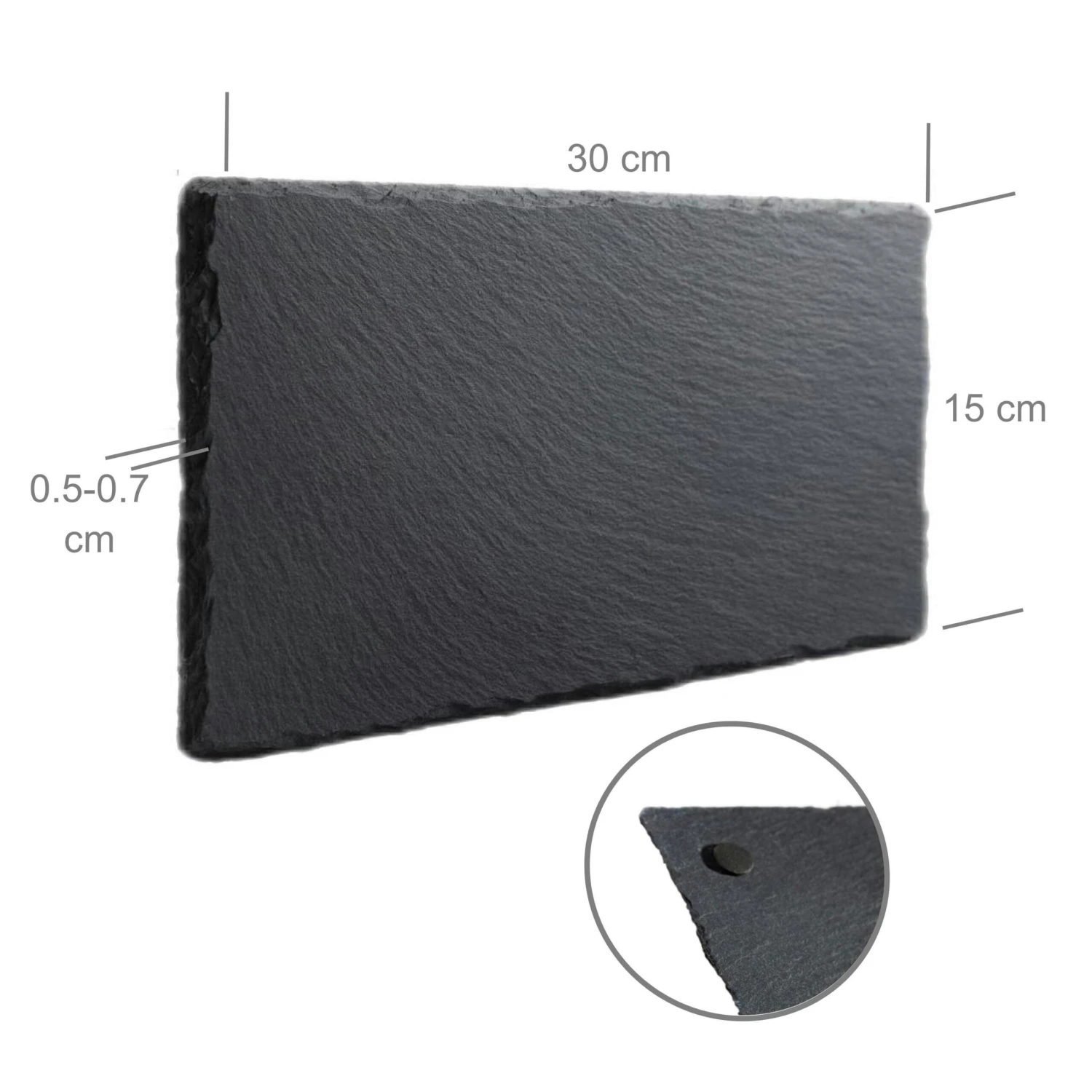 EGenuss 6er-Set Schieferplatten Dessertteller Sushi Geschirr Schwarz Teller Schiefer Serviertablett 30x15 Cm 5 EGenuss 6er-Set Schieferplatten Dessertteller Sushi Geschirr Schwarz Teller Schiefer Serviertablett 30x15 Cm - Image 3