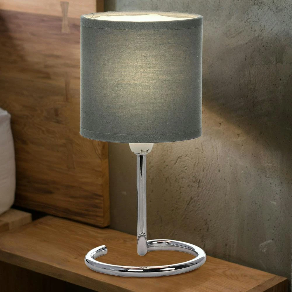 Nacht Tisch Leuchte Geflecht Beistell Lese Wohn Zimmer Beleuchtung Chrom Lampe Globo 24696 6 Nacht Tisch Leuchte Geflecht Beistell Lese Wohn Zimmer Beleuchtung Chrom Lampe Globo 24696 - Image 4