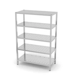 Edelstahl Gastro-Lagerregal Mit 5 Verstellbaren (perforierten) Ablagefächern | AISI 430 Qualität | HxBxT 180x140x40 10 Edelstahl Gastro-Lagerregal Mit 5 Verstellbaren (perforierten) Ablagefächern | AISI 430 Qualität | HxBxT 180x140x40 -Küche Produkte Geschäft 1f39c86d 4afc 4827 accb fca5ae0c0e69