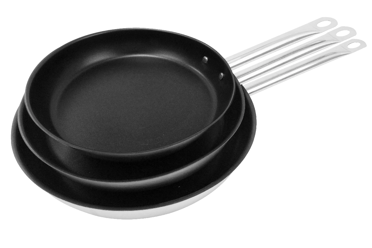 METRO Professional Pfannenset 3 Tlg., Edelstahl, Ø 24/ 28/ 32 Cm, Antihaftbeshichtung, Induktion 3 METRO Professional Pfannenset 3 Tlg., Edelstahl, Ø 24/ 28/ 32 Cm, Antihaftbeshichtung, Induktion