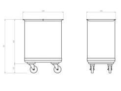 Rollbarer Vorratsbehälter Aus Edelstahl, 120 Liter -Küche Produkte Geschäft 34196175 8975 4ec8 a1ef 286b7db055c3
