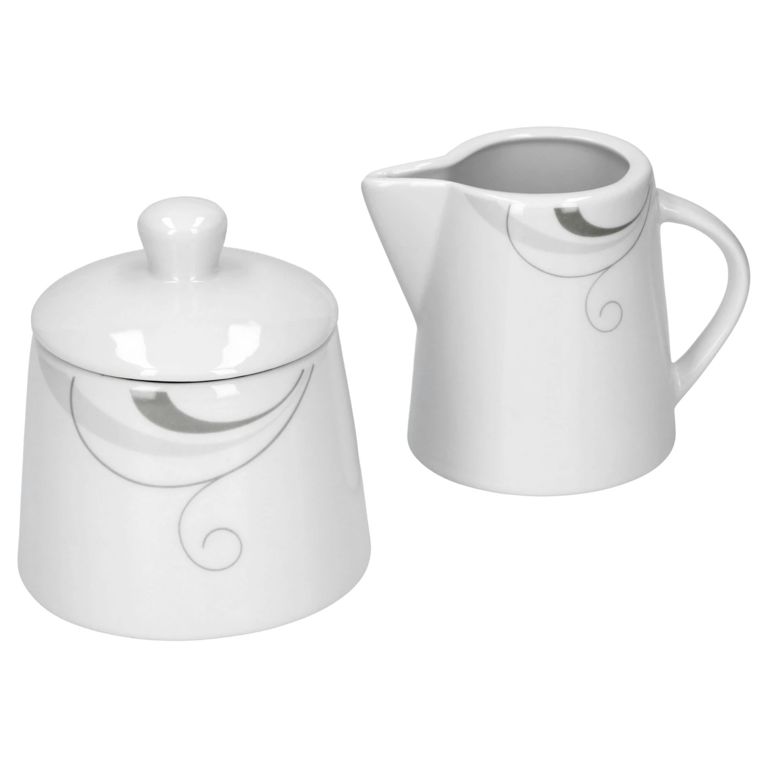 Kaffeeergänzungsset Milchkännchen & Zuckerdose Lima Porzellan Weiß Mit Dekor 6 Kaffeeergänzungsset Milchkännchen & Zuckerdose Lima Porzellan Weiß Mit Dekor - Image 4