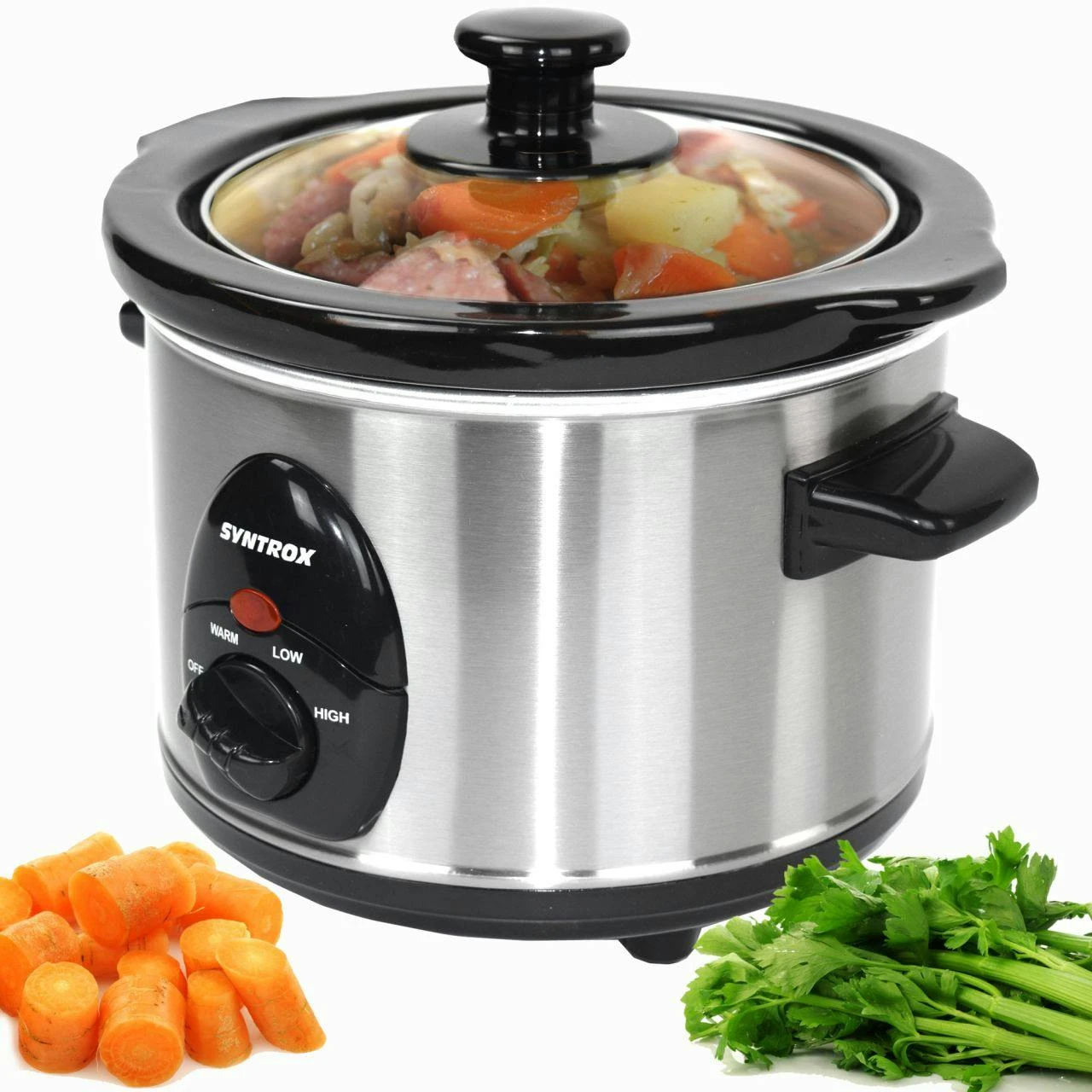 7,5 Liter Edelstahl Slow Cooker Mit Warmhaltefunktion 4 7,5 Liter Edelstahl Slow Cooker Mit Warmhaltefunktion - Image 2