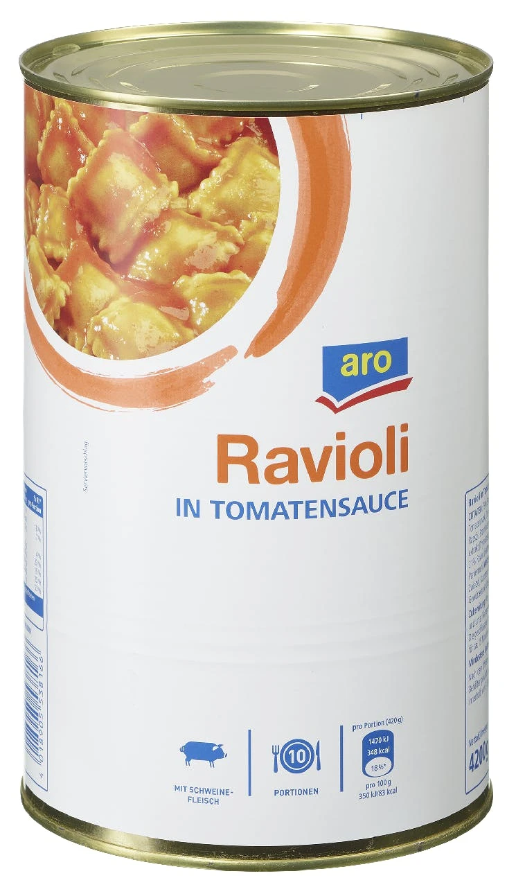 Aro Eier-Ravioli In Tomatensauce (4,25 L) 4 Aro Eier-Ravioli In Tomatensauce (4,25 L) - Image 2