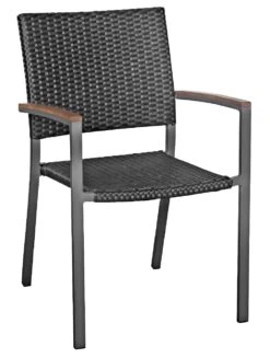 METRO Professional Stuhl, Edelstahl / Textilehne / FSC Teakholz, 55 X 56 X 85 Cm, Mit Armlehnen, Stapelbar, Schwarz 13 METRO Professional Stuhl, Edelstahl / Textilehne / FSC Teakholz, 55 X 56 X 85 Cm, Mit Armlehnen, Stapelbar, Schwarz -Küche Produkte Geschäft 4db00821 ba5e 47f4 a042 15b2703dcd52