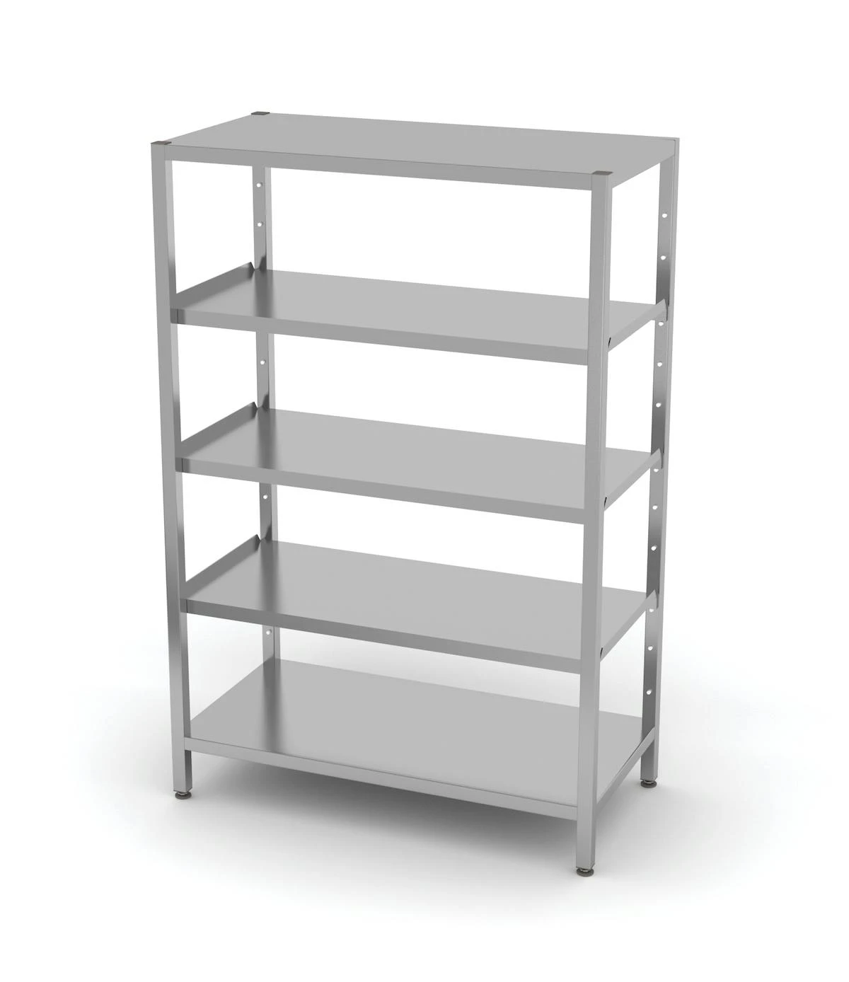 Edelstahl Gastro-Lagerregal Mit 5 Verstellbaren (perforierten) Ablagefächern | AISI 430 Qualität | HxBxT 180x140x40 5 Edelstahl Gastro-Lagerregal Mit 5 Verstellbaren (perforierten) Ablagefächern | AISI 430 Qualität | HxBxT 180x140x40 - Image 3