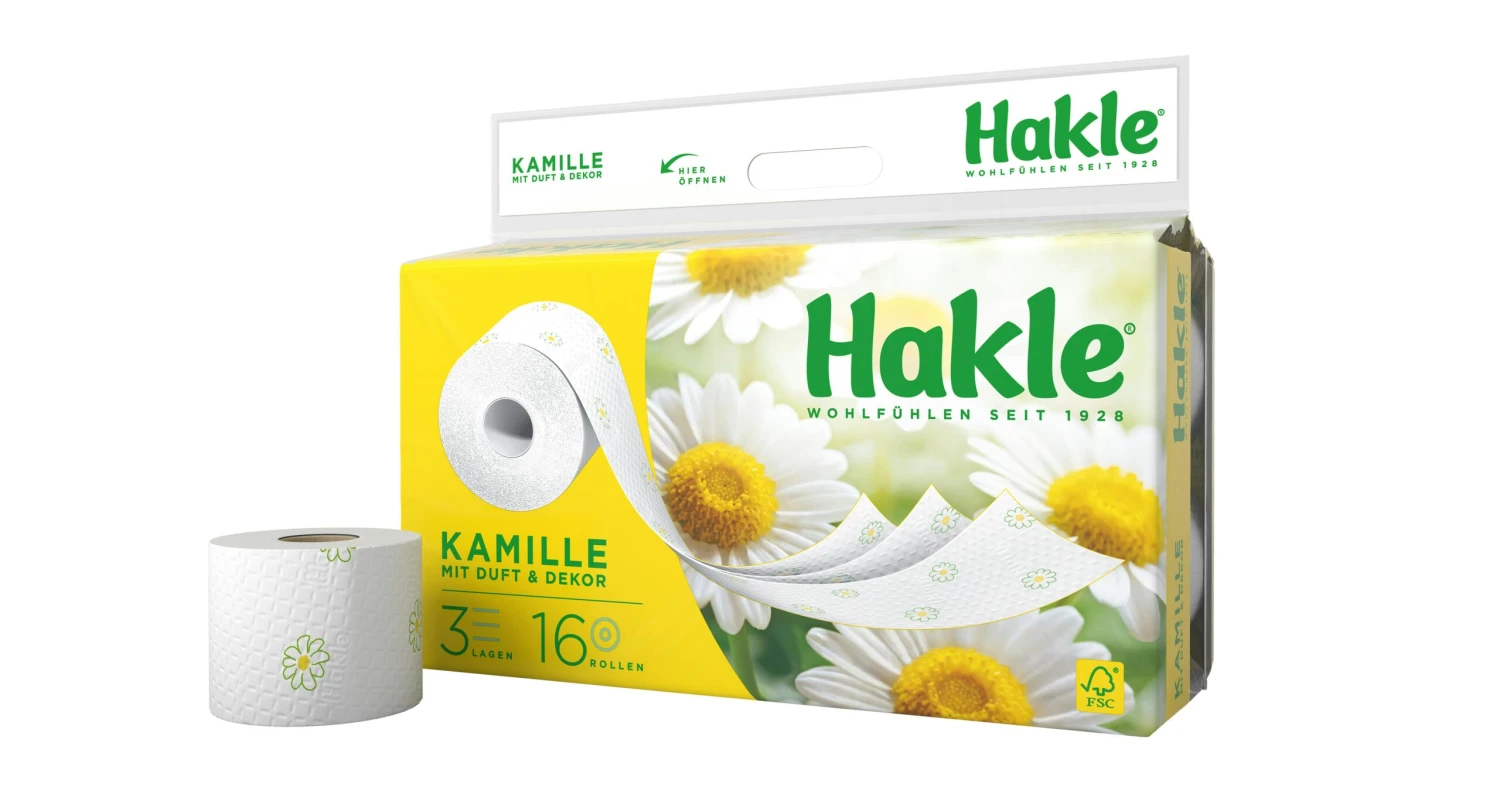 Hakle Toilettenpapier Kamille (3-lagig, 16 Rollen) 3 Hakle Toilettenpapier Kamille (3-lagig, 16 Rollen)