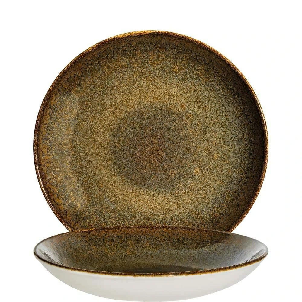 6x Pastateller Geschirr Tief 25cm 130cl Blau Weiß Schwarz Rund Porzellan Bonna Sepia Bloom Kantenschutz 4 6x Pastateller Geschirr Tief 25cm 130cl Blau Weiß Schwarz Rund Porzellan Bonna Sepia Bloom Kantenschutz - Image 2