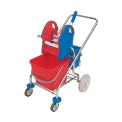 CleanSV® Verchromter Putzwagen Mit Profi Mopresse, 2 Gitterkörben, 1 Ablage Und 2 Plastikeimer -Küche Produkte Geschäft 6a06beff 2238 4bc4 b572 75f71cda77d7