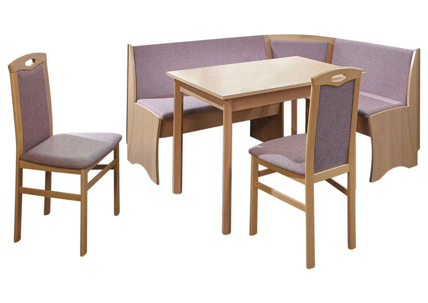 Truhen-Eckbankgruppe, Buche Natur Dekor Bzw. Buche Massiv Naturfarbig; Eckbank, 2 Stühle + Winkelwangentisch; Mikrofaser Sandfarbig Gemustert 9 Truhen-Eckbankgruppe, Buche Natur Dekor Bzw. Buche Massiv Naturfarbig; Eckbank, 2 Stühle + Winkelwangentisch; Mikrofaser Sandfarbig Gemustert - Image 7