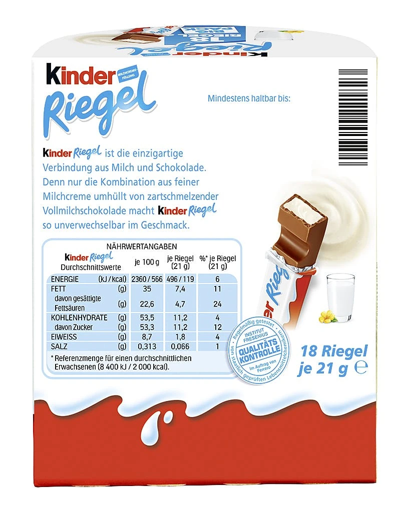 Kinder Schokoladenriegel 18 Riegel (378 G) 9 Kinder Schokoladenriegel 18 Riegel (378 G) - Image 7
