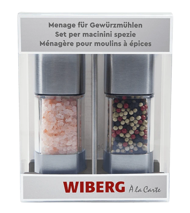 WIBERG Menage Mit Salz- Und Pfeffermühle Menage Aus Rostfreiem Edelstahl Und ABS Kunststoff (205 G) 3 WIBERG Menage Mit Salz- Und Pfeffermühle Menage Aus Rostfreiem Edelstahl Und ABS Kunststoff (205 G)