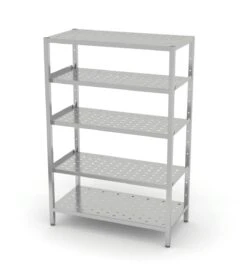 Edelstahl Gastro-Lagerregal Mit 5 Verstellbaren (perforierten) Ablagefächern | AISI 430 Qualität | HxBxT 180x140x40 15 Edelstahl Gastro-Lagerregal Mit 5 Verstellbaren (perforierten) Ablagefächern | AISI 430 Qualität | HxBxT 180x140x40 -Küche Produkte Geschäft 79acc03a 029a 4407 8a3b 29ff342d826e