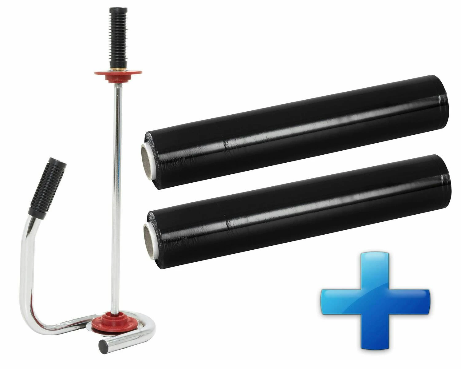 Sparset 2 Rollen Handstretchfolie Handwickelfolie Schwarz Mit Abroller DE LUXE 3 Sparset 2 Rollen Handstretchfolie Handwickelfolie Schwarz Mit Abroller DE LUXE