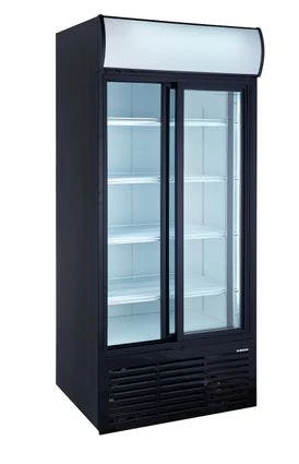GastroHero Getränkekühlschrank PROFI 783 Slim Mit Schiebetüren Schwarz 2 GastroHero Getränkekühlschrank PROFI 783 Slim Mit Schiebetüren Schwarz