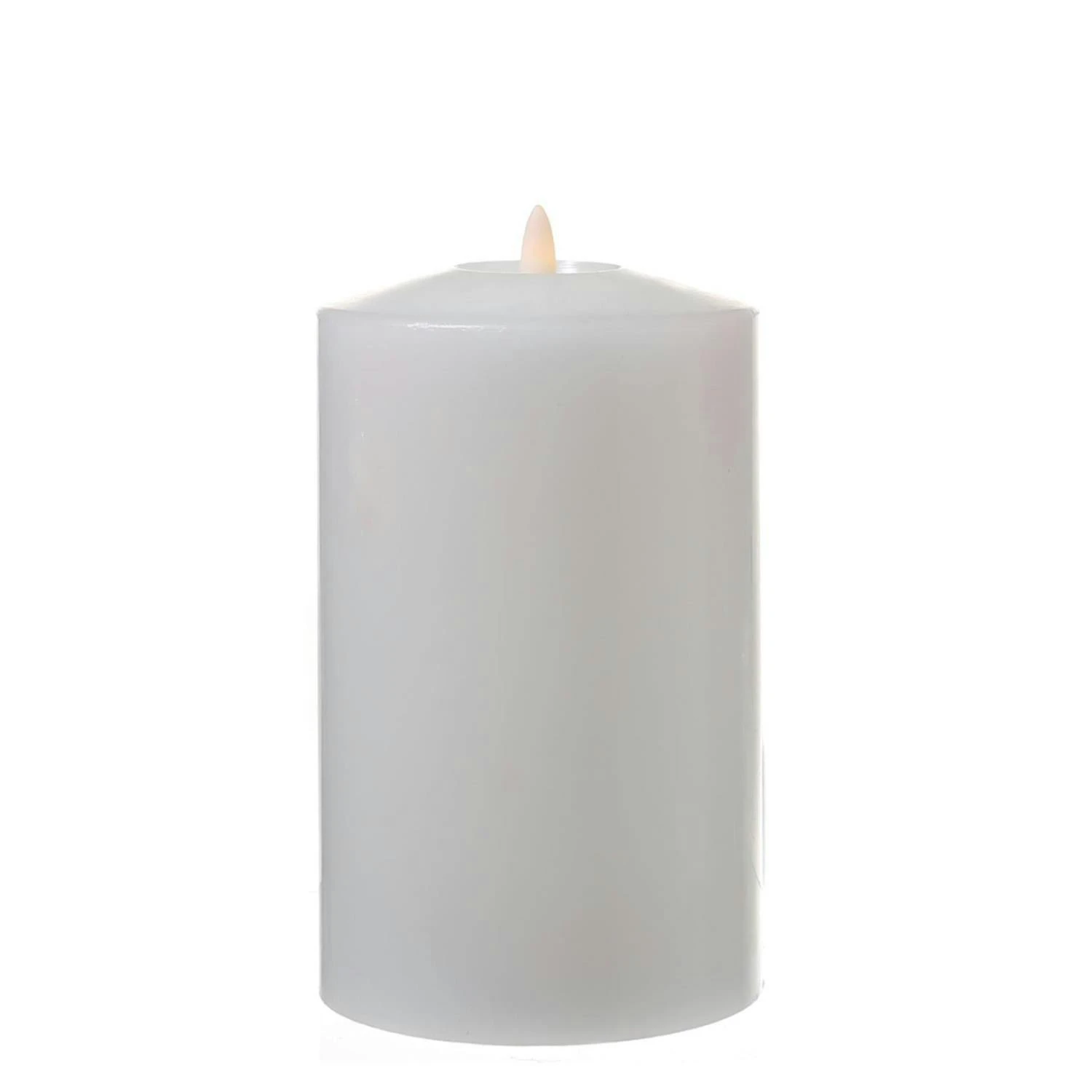 LED Windlicht Kerze Im Glas Echtwachs Flackernde 3D Flamme Timer H: 10cm Orange 7 LED Windlicht Kerze Im Glas Echtwachs Flackernde 3D Flamme Timer H: 10cm Orange - Image 5