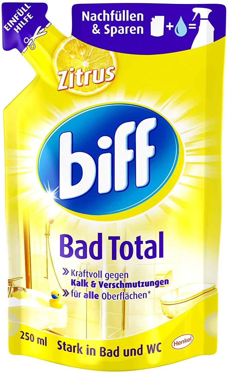 Biff Bad Total Zitrus Badreiniger Bad Reiniger Badezimmer 12x250 Ml Nachfüllpack 5 Biff Bad Total Zitrus Badreiniger Bad Reiniger Badezimmer 12x250 Ml Nachfüllpack - Image 3