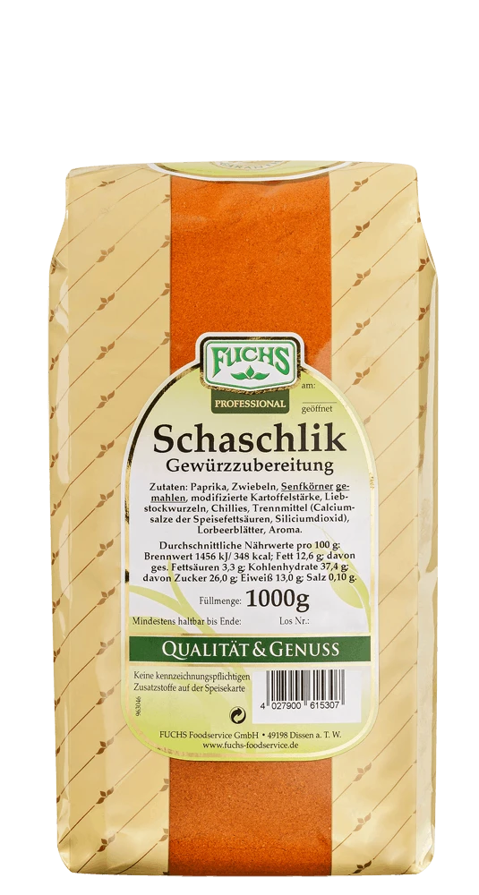 Fuchs Schaschlik Gewürzzubereitung (1kg) 3 Fuchs Schaschlik Gewürzzubereitung (1kg)