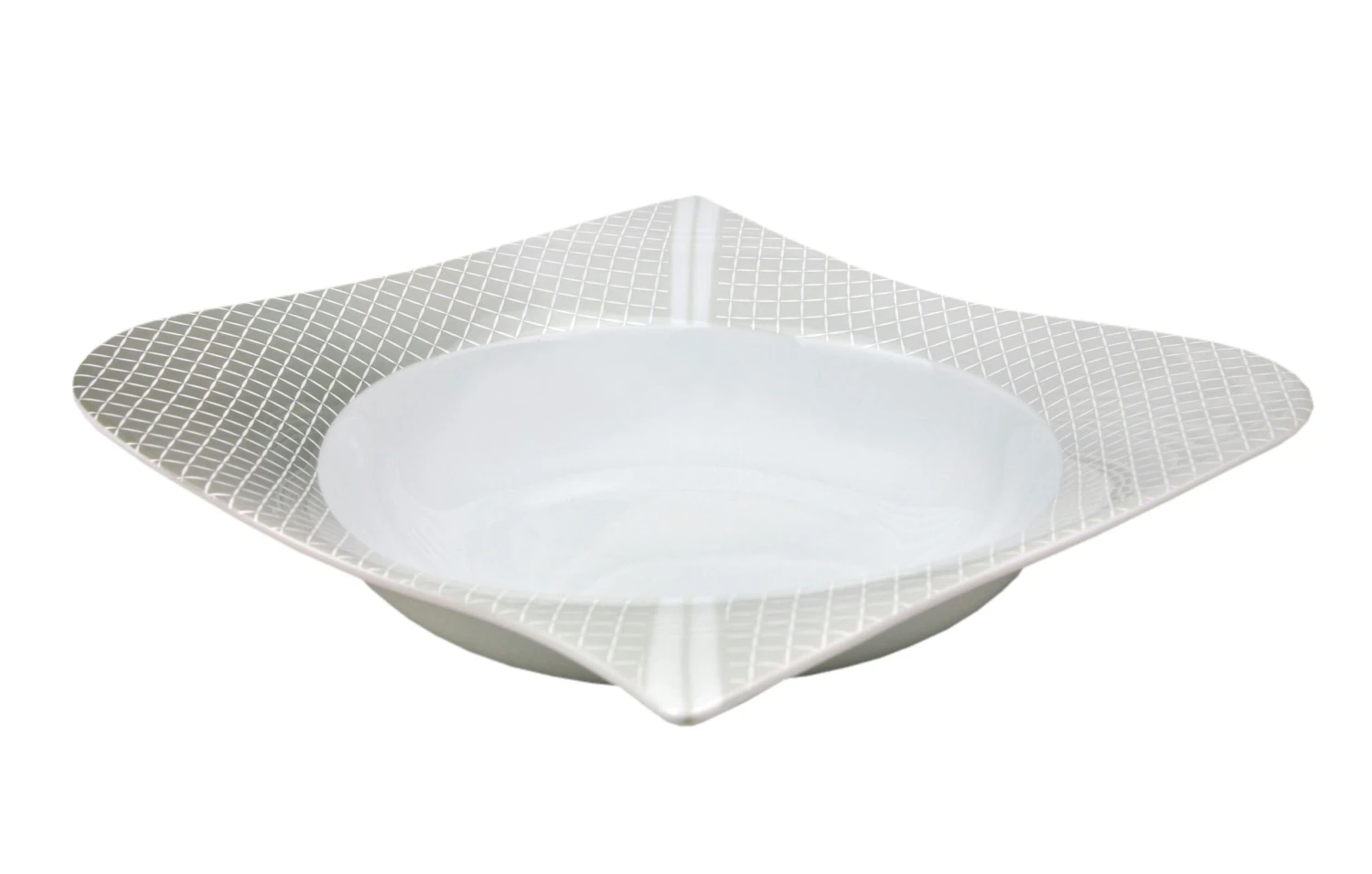 Kombiservice Moonlight 30tlg. - Weiß Mit Farbigem Gittermuster-Dekor Und Geschwungenen Kanten - Für 6 Personen 5 Kombiservice Moonlight 30tlg. - Weiß Mit Farbigem Gittermuster-Dekor Und Geschwungenen Kanten - Für 6 Personen - Image 3