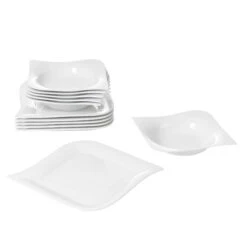 Kombiservice Harmony 30-teilig Eckig Porzellan Für 6 Personen Weiß Geschwungene Kanten 12 Kombiservice Harmony 30-teilig Eckig Porzellan Für 6 Personen Weiß Geschwungene Kanten -Küche Produkte Geschäft a0326833 6a02 4f48 adf3 77df4e2c1af8