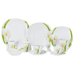 Kombiservice Calla 30-teilig Eckig Porzellan Für 6 Personen Weiß Mit Blumendekor 10 Kombiservice Calla 30-teilig Eckig Porzellan Für 6 Personen Weiß Mit Blumendekor -Küche Produkte Geschäft b9a9e4dc 7cbf 4ead a17f 4931c749df22