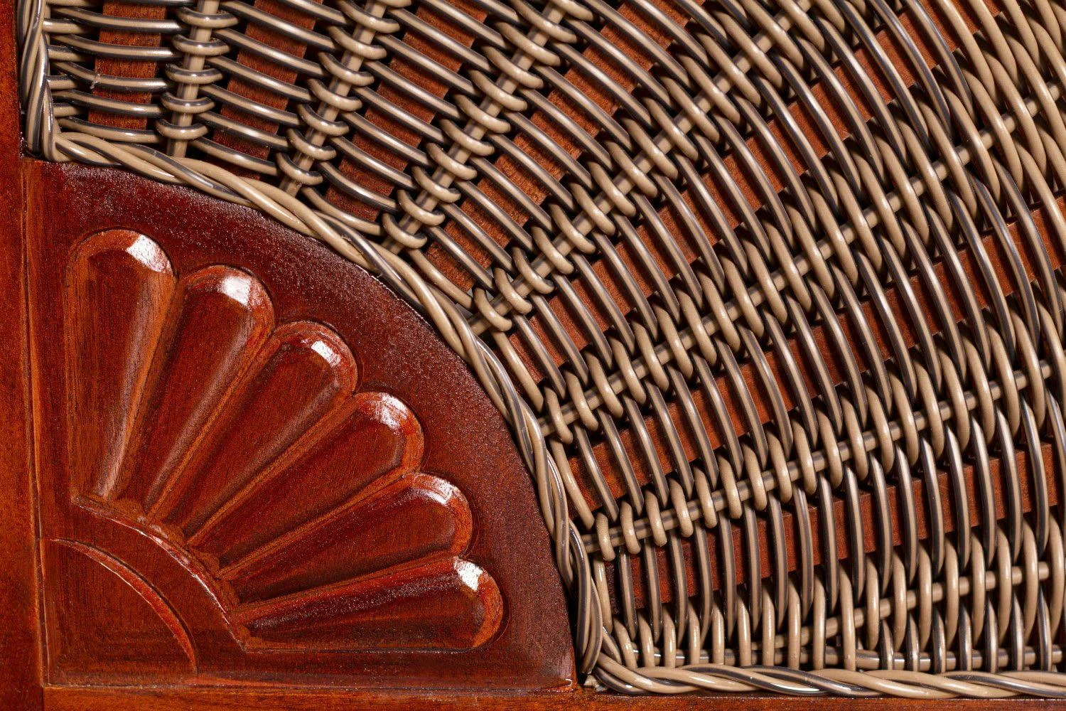 Strandkorb Komplettset - Bene Living - Schaalsee Mahagoni - PE Grau - Modell 582 - Inkl. Liftersystem 9 Strandkorb Komplettset - Bene Living - Schaalsee Mahagoni - PE Grau - Modell 582 - Inkl. Liftersystem - Image 7