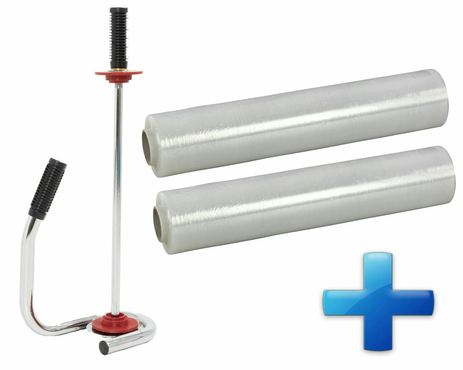 Sparset 2 Rollen Handstretchfolie Handwickelfolie Schwarz Mit Abroller DE LUXE 5 Sparset 2 Rollen Handstretchfolie Handwickelfolie Schwarz Mit Abroller DE LUXE - Image 3