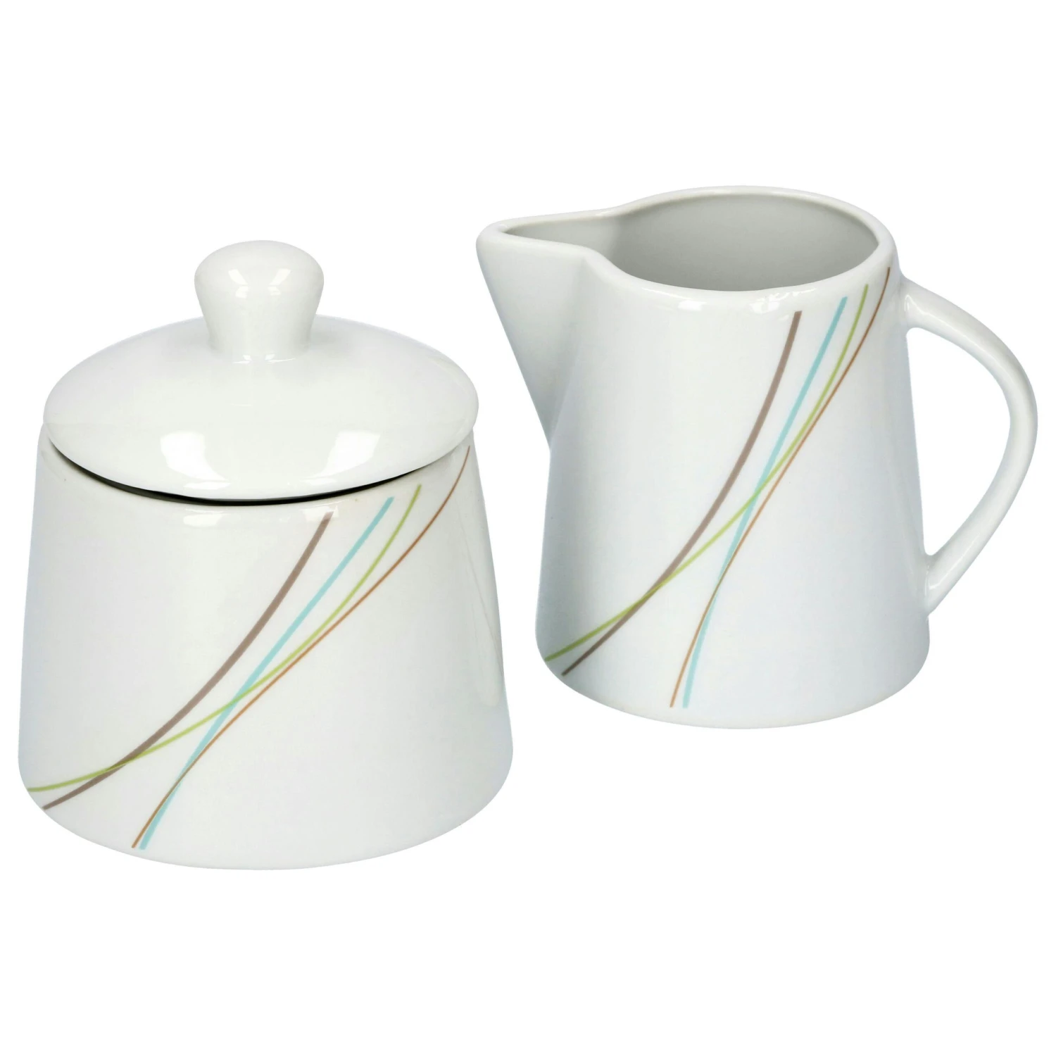 Kaffeeergänzungsset Milchkännchen & Zuckerdose Lima Porzellan Weiß Mit Dekor 5 Kaffeeergänzungsset Milchkännchen & Zuckerdose Lima Porzellan Weiß Mit Dekor - Image 3