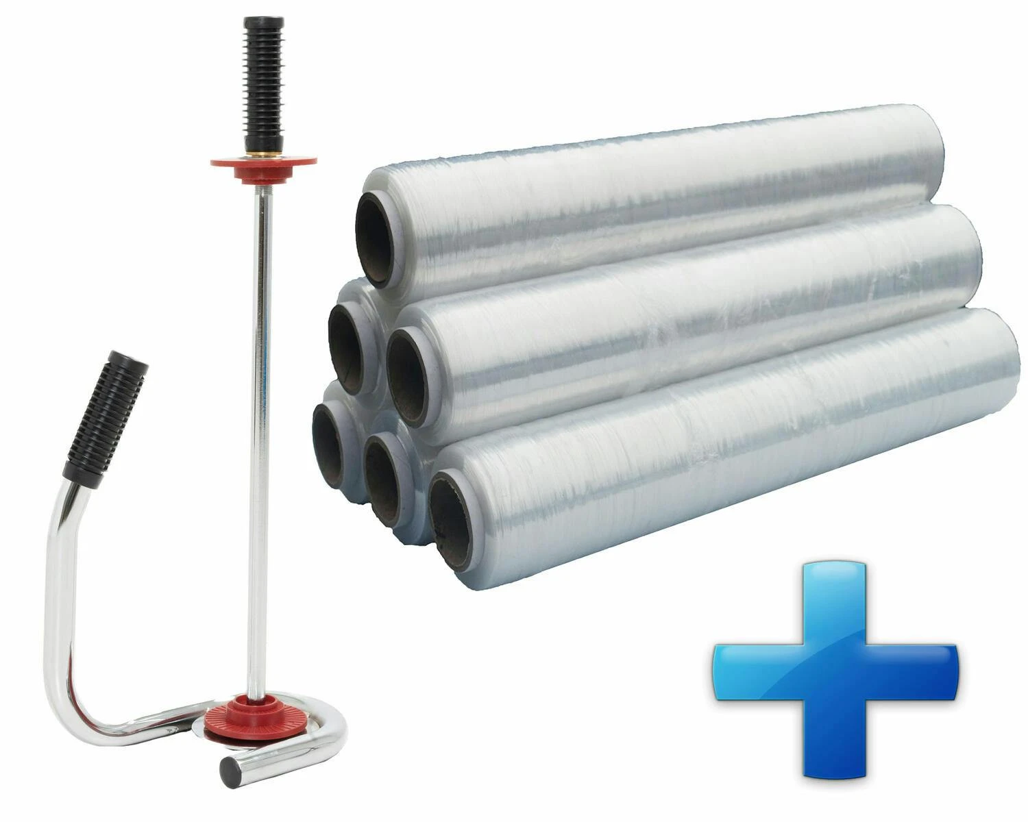 Sparset 2 Rollen Handstretchfolie Handwickelfolie Schwarz Mit Abroller DE LUXE 7 Sparset 2 Rollen Handstretchfolie Handwickelfolie Schwarz Mit Abroller DE LUXE - Image 5