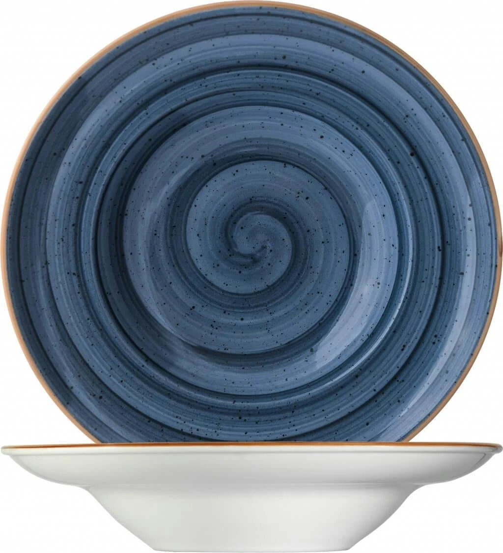 6x Pastateller Geschirr Tief 25cm 130cl Blau Weiß Schwarz Rund Porzellan Bonna Sepia Bloom Kantenschutz 8 6x Pastateller Geschirr Tief 25cm 130cl Blau Weiß Schwarz Rund Porzellan Bonna Sepia Bloom Kantenschutz - Image 6