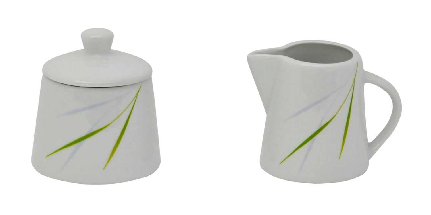 Kombiservice Aviva 62tlg. Weiß Mit Farbigem Dekor Für 6 Personen 8 Kombiservice Aviva 62tlg. Weiß Mit Farbigem Dekor Für 6 Personen - Image 6