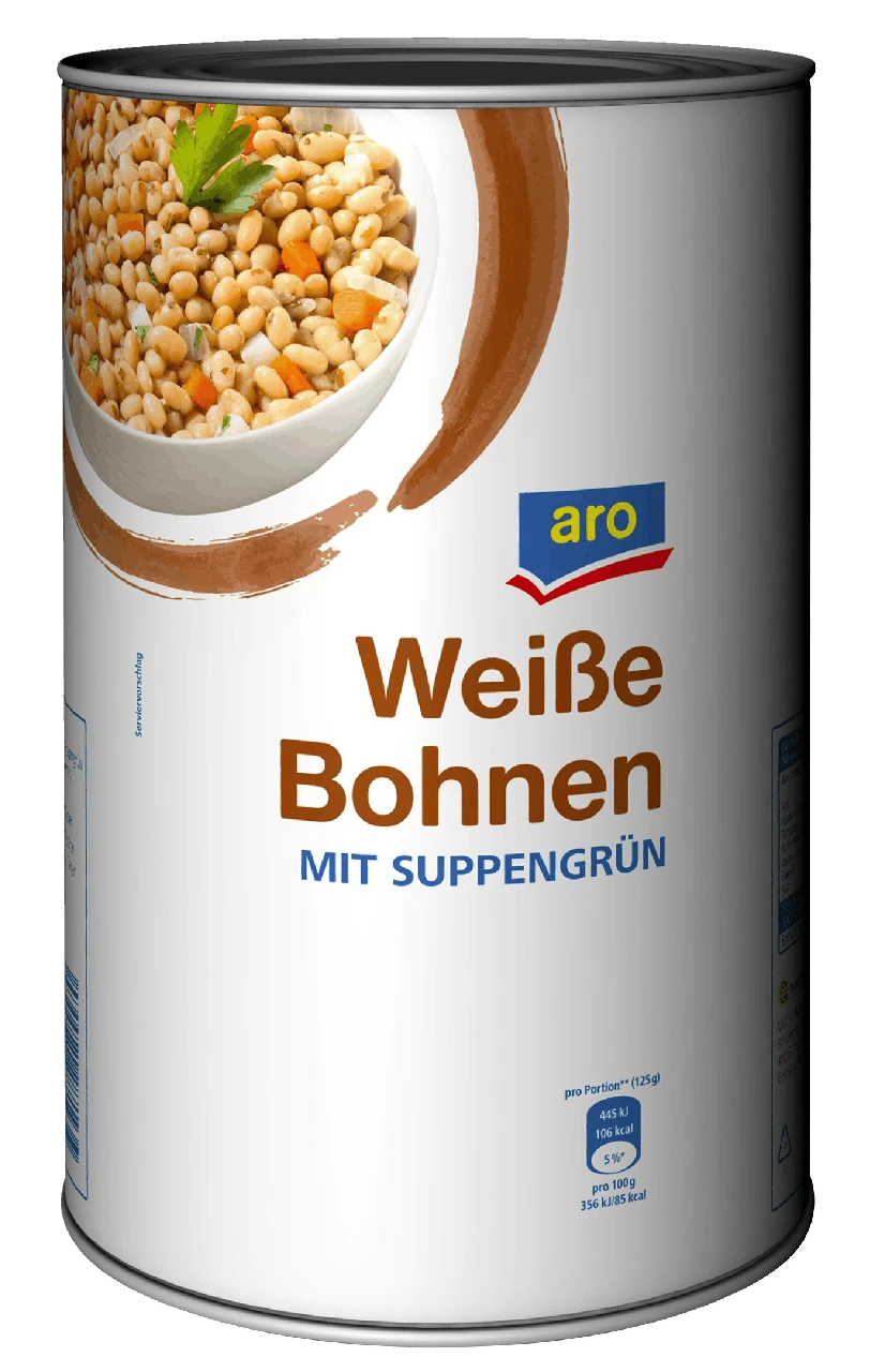 Aro Weiße Bohnen Mit Suppengrün (1 X 850 Ml) 4 Aro Weiße Bohnen Mit Suppengrün (1 X 850 Ml) - Image 2